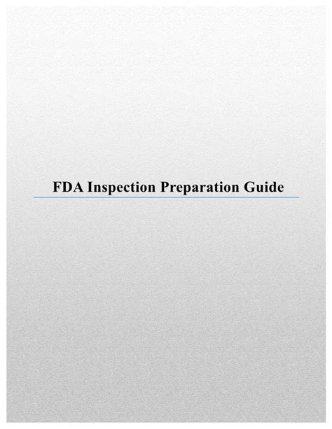 michigan fda inspection readiness|Inspection Guides .